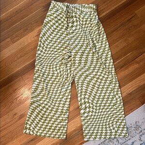 Urban Outfitters Green and White Houndstooth Pants